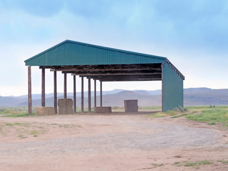 Pole barn hay storage