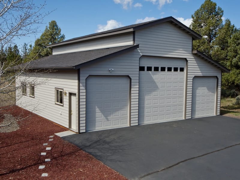 Three-car garage pole barn
